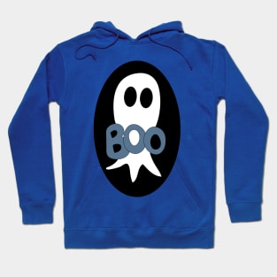 Cute Halloween ghost cartoon with BOO text Hoodie